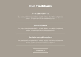 Our Traditions - Personal Website Template