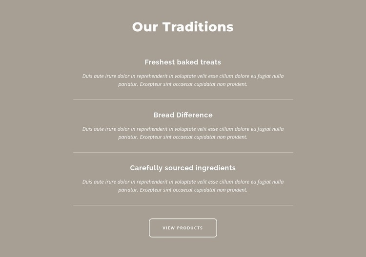 Our traditions Webflow Template Alternative