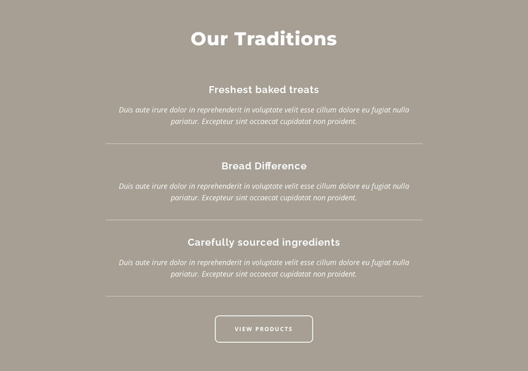Our traditions Website Template
