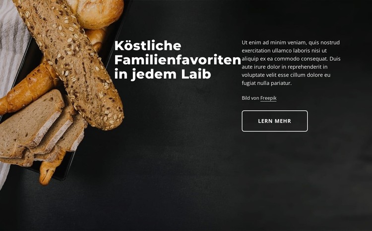 Brotbäckerei CSS-Vorlage