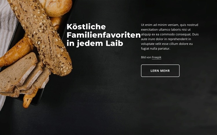 Brotbäckerei HTML Website Builder