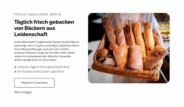 Backen aus Leidenschaft HTML Website Builder