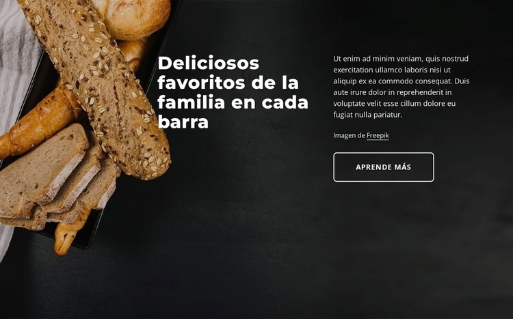 panadería de pan Diseño de páginas web
