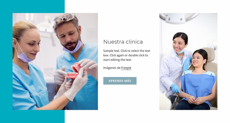 Nuestra clinica Maqueta de sitio web