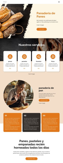 Panadería Panes - Mejor Plantilla HTML