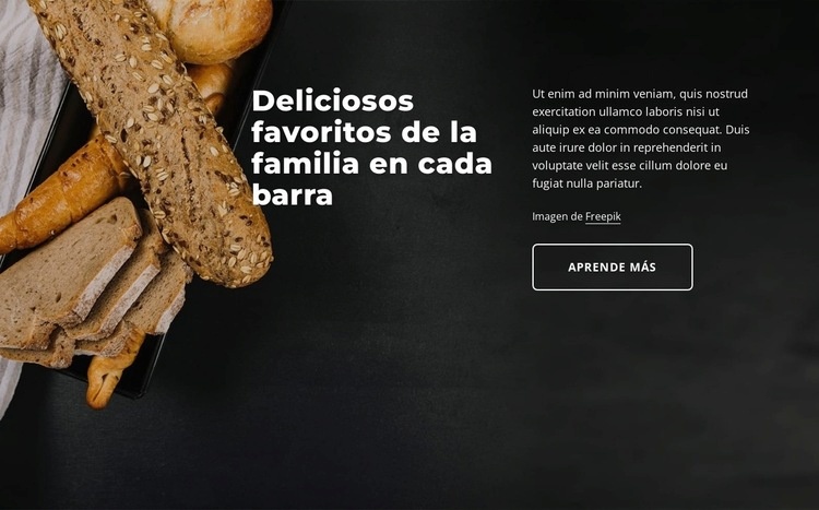 panadería de pan Plantilla de una página