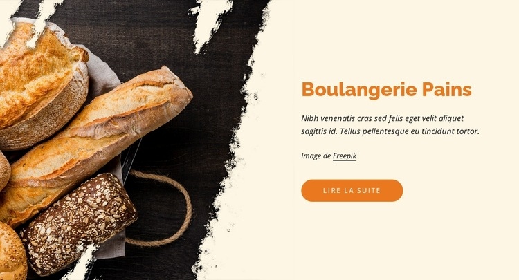 Le meilleur pain de New York Maquette de site Web