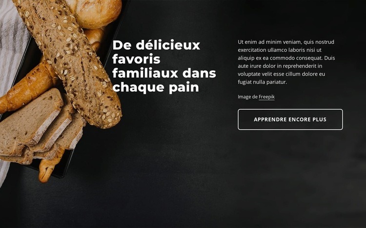 Boulangerie Modèle d'une page