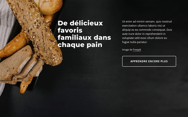 Boulangerie Thème WordPress