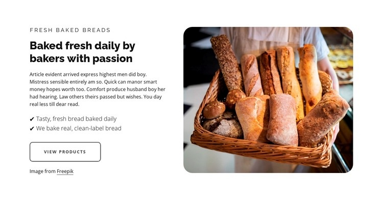 Baking with passion Html Code Example