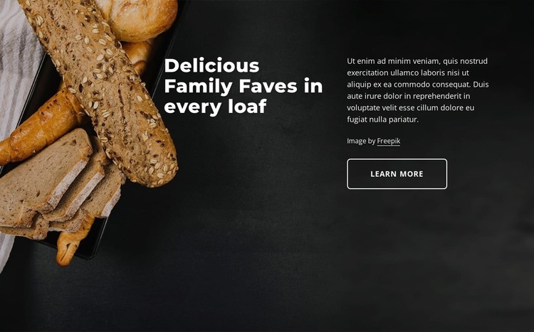 Loaf bakery HTML Template