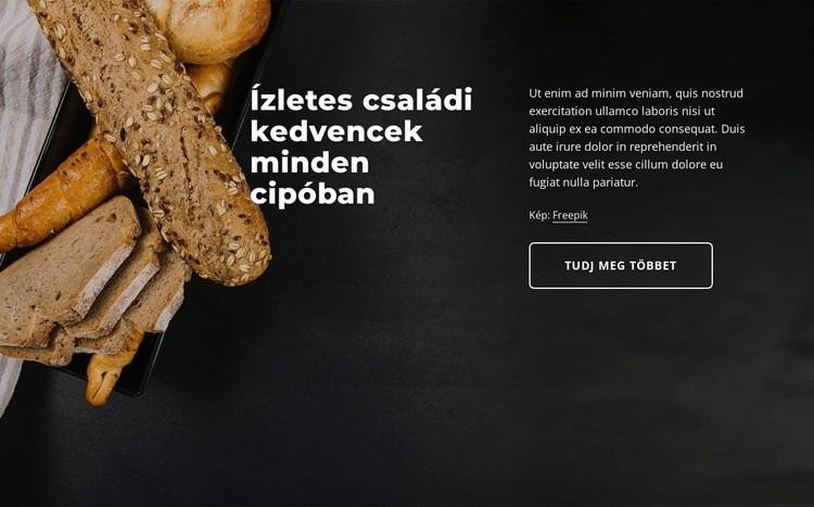 Vekni pékség Weboldal tervezés