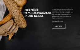 Responsieve HTML5 Voor Brood Bakkerij