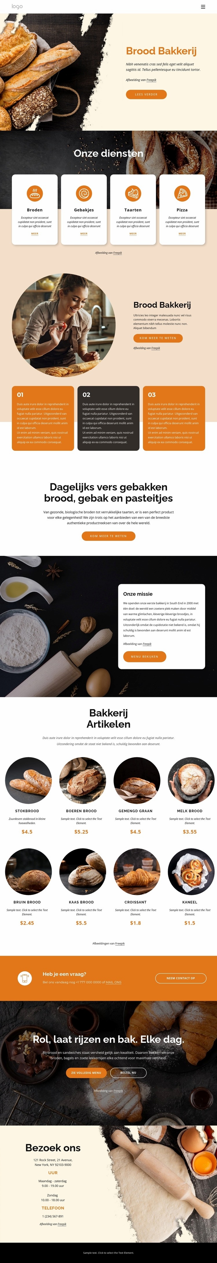 Brood bakkerij HTML5-sjabloon