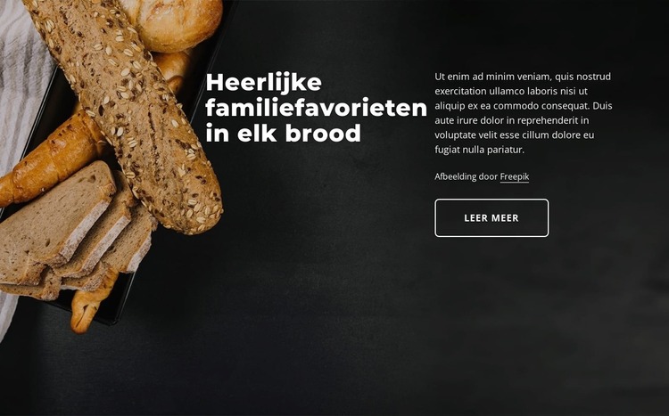 Brood bakkerij Joomla-sjabloon