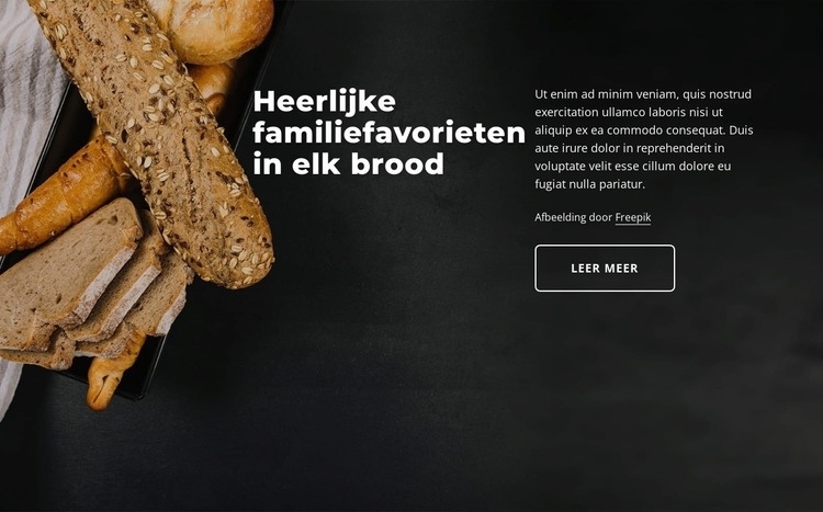 Brood bakkerij Sjabloon voor één pagina