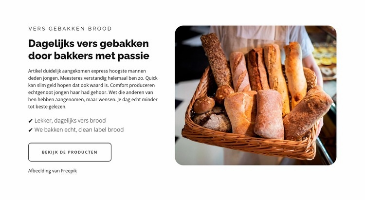 Bakken met passie Sjabloon voor één pagina