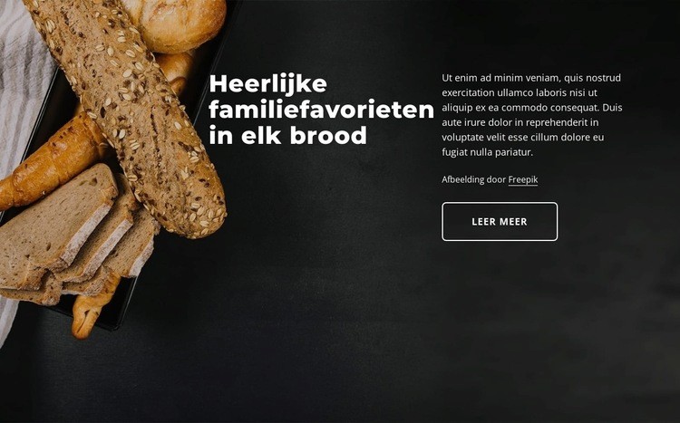 Brood bakkerij Website ontwerp
