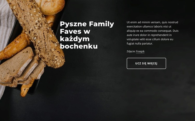 Piekarnia bochenków Szablony do tworzenia witryn internetowych