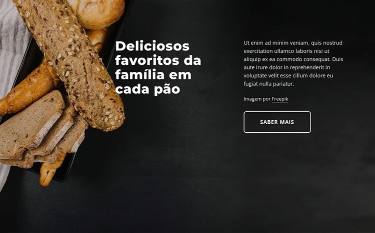 Padaria de pão Design do site
