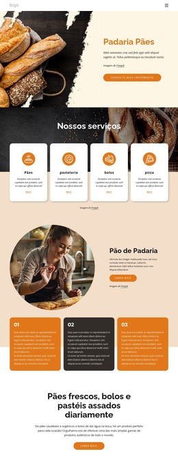 Padaria De Pães - Melhor Modelo HTML