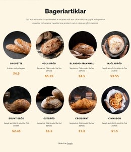 Färskt Bröd Tillverkat Dagligen - Responsiv Webbplatsmall