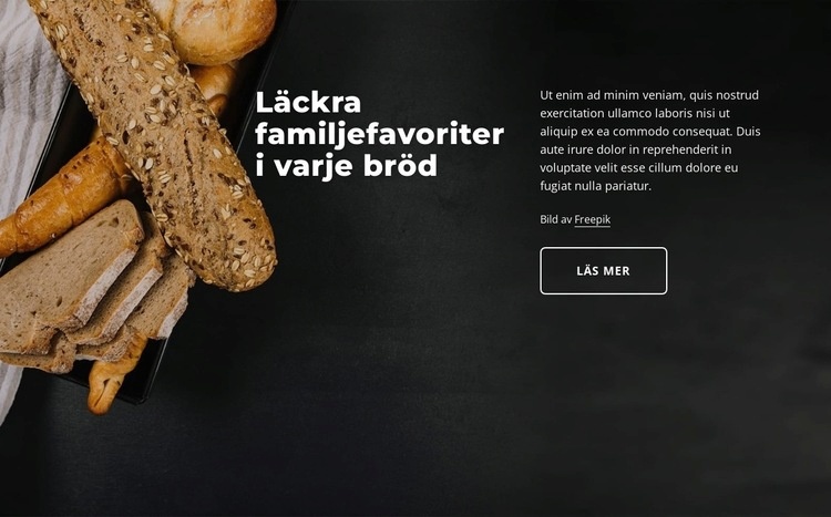 Limpa bageri Webbplats mall