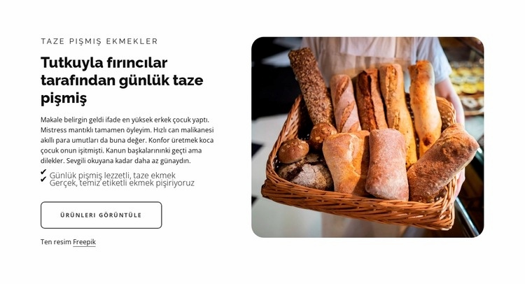 Tutkuyla pişirmek Web Sitesi Mockup'ı