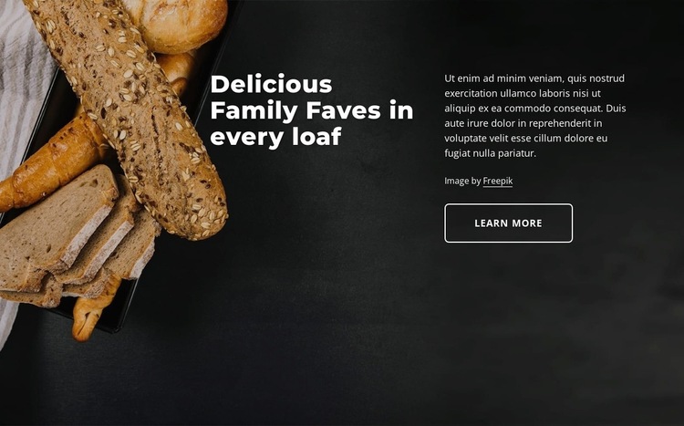 Loaf bakery Website Builder Templates
