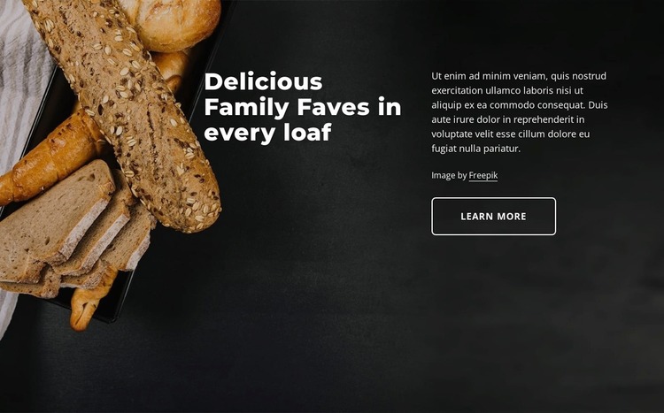 Loaf bakery Website Mockup