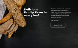 Website Layout For Loaf Bakery