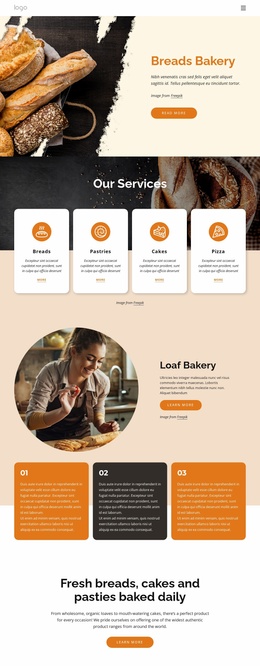 Breads Bakery - Bootstrap Variations Details