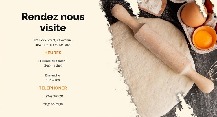 Visitez la boulangerie Modèle HTML