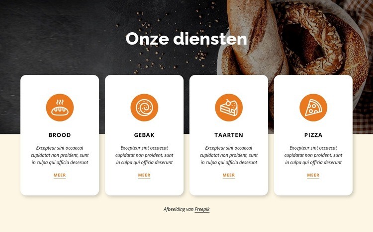 We gebruiken fijne ingrediënten en traditionele methoden Website ontwerp