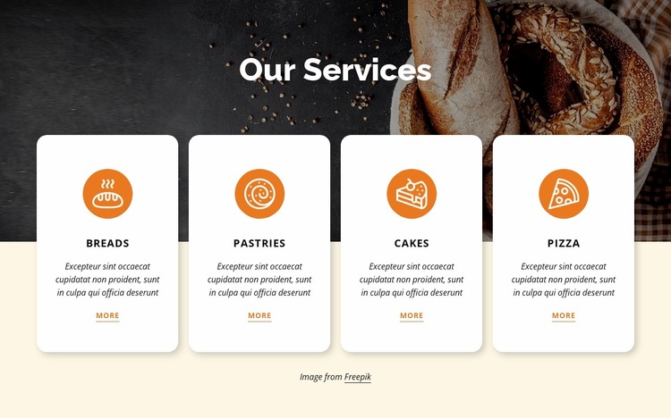 We use fine ingredients and traditional methods Website Builder Templates