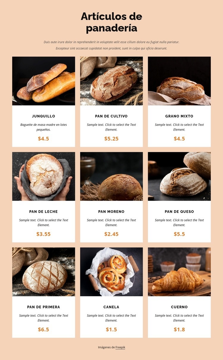comida honesta Diseño de páginas web