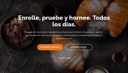 Plantilla En Línea Gratuita Para Rollo, Proff, Croissants