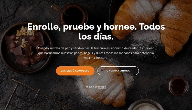 Rollo, proff, croissants Plantilla HTML5