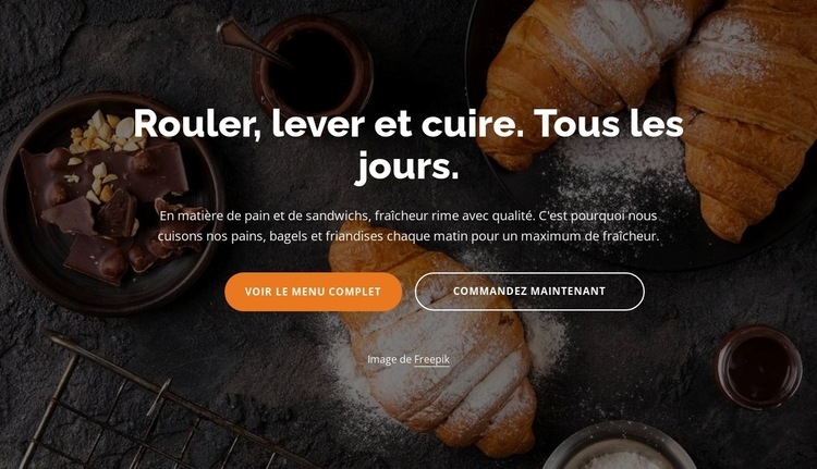 Roll, proff, croissants Conception de site Web