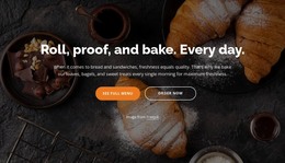Roll, Proff, Croisants - HTML Code Template