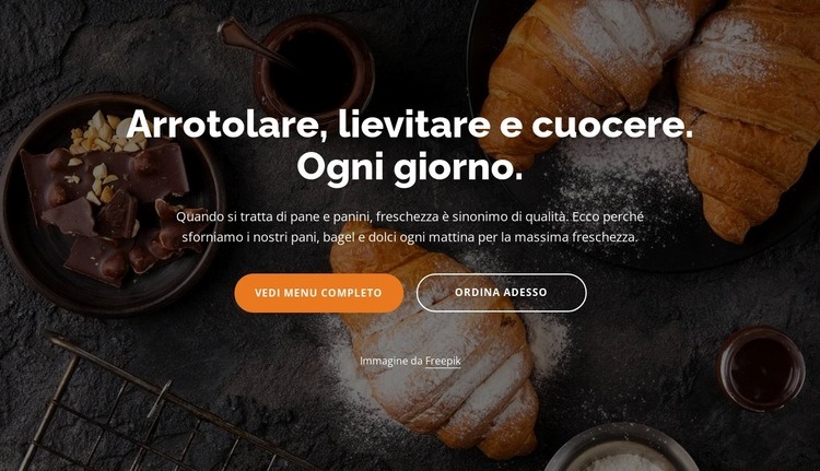 Roll, proff, croissant Modelli di Website Builder