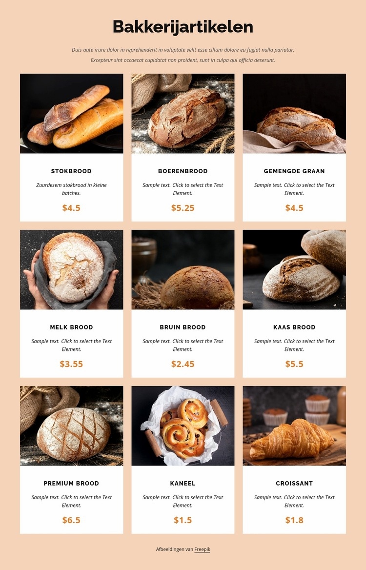 Eerlijk eten Website ontwerp