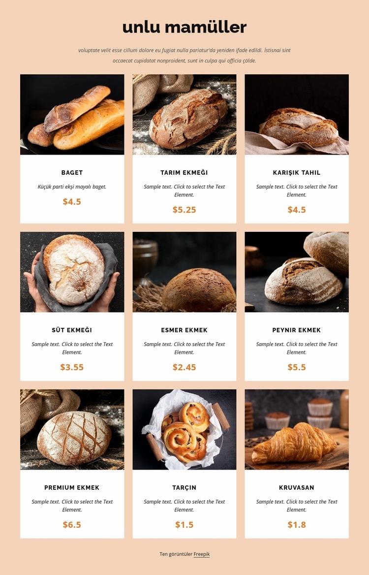 dürüst yemek Web sitesi tasarımı