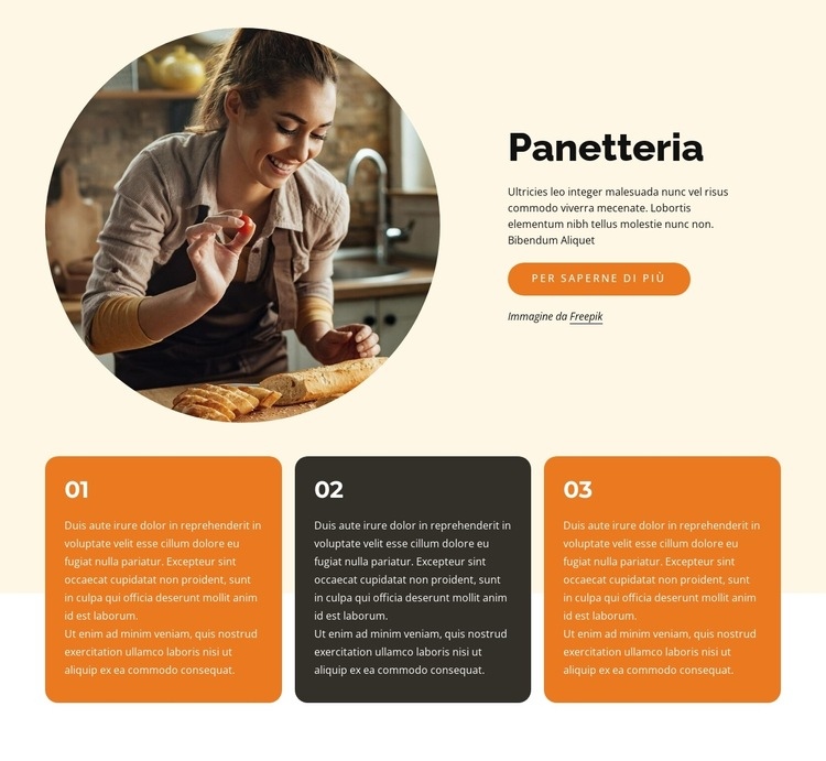 Pane e pasticcini Modelli di Website Builder