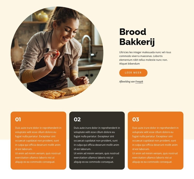 Brood en gebak Website Builder-sjablonen