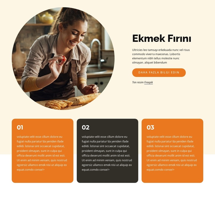 Ekmekler ve hamur işleri WordPress Teması