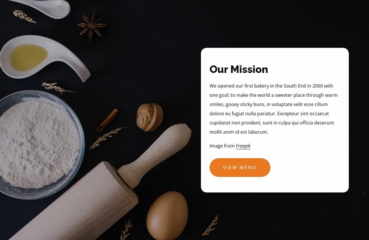 We have been baking with organic grain Website Mockup