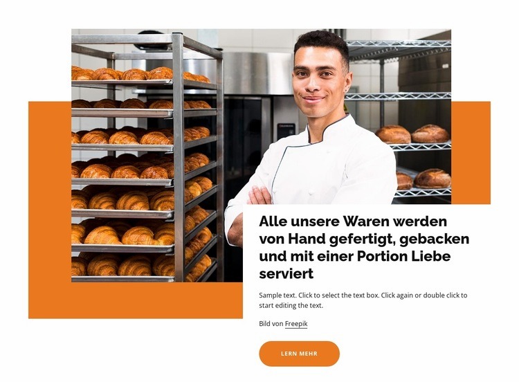 Die traditionelle Bäckerei Website Builder-Vorlagen