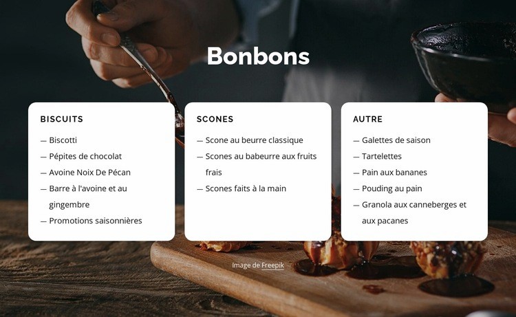 Biscuits, scones et autres Conception de site Web