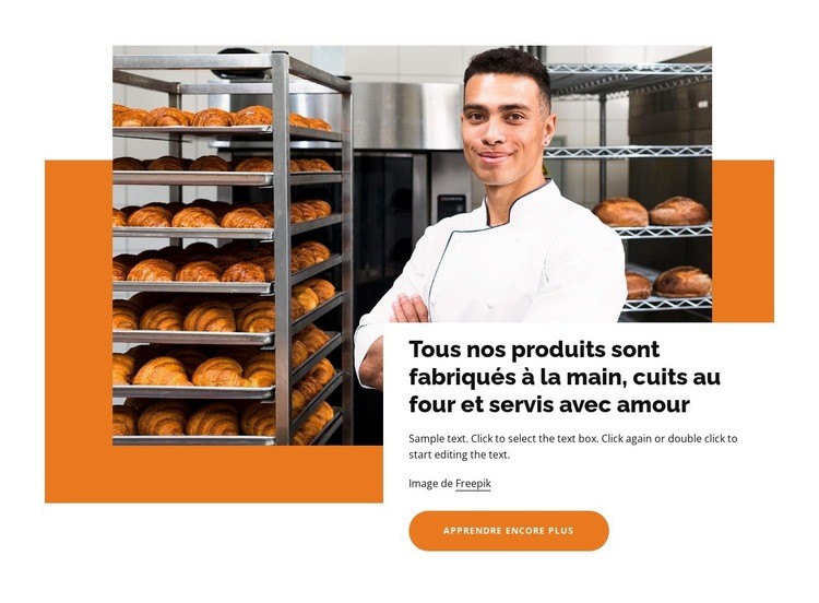 La boulangerie traditionnelle Conception de site Web